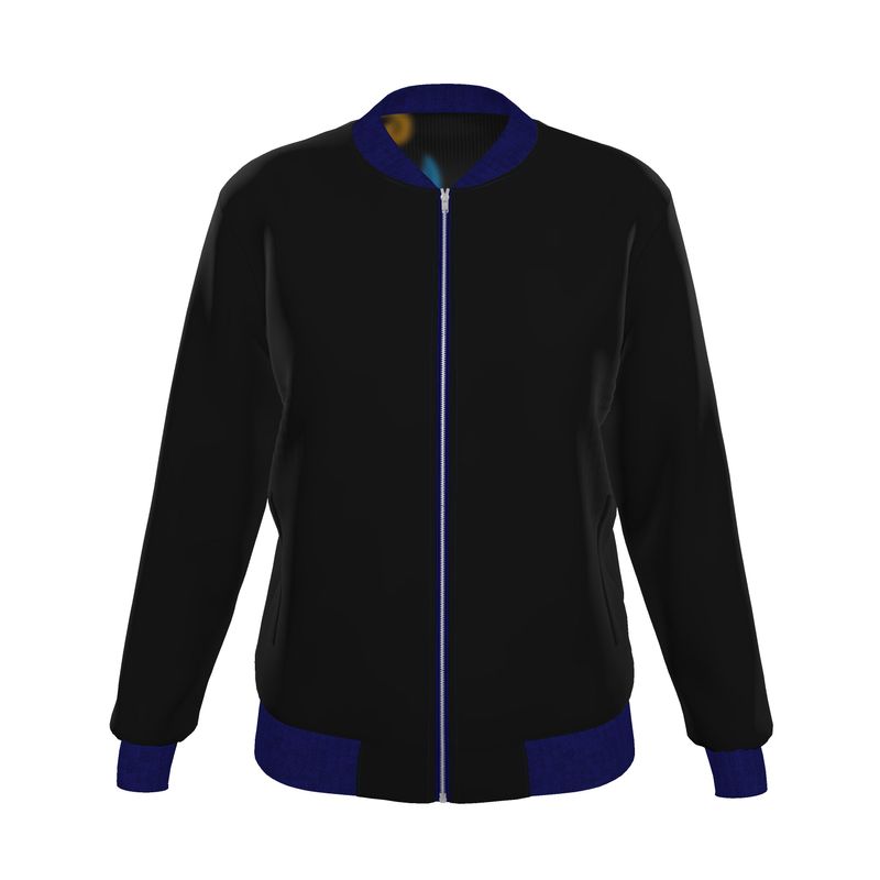 SHUS Brand Women's Reversible 100%  Silk Bomber Jacket