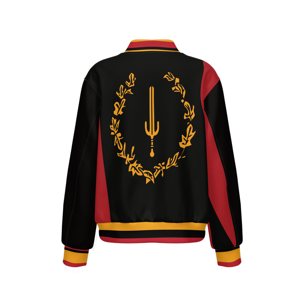 Black American Heritage Flag Women's Warm-Up  Fill Bomber Jacket