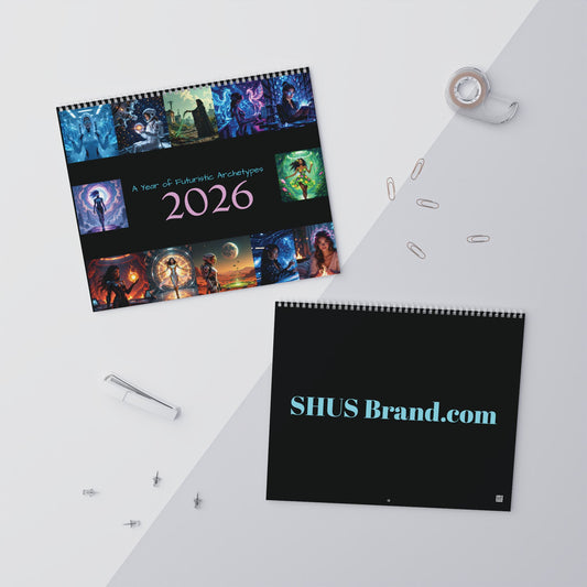 2026 Sci‑Fi Tech Wall Calendar — Futuristic AI & Data Visualization Monthly Planner