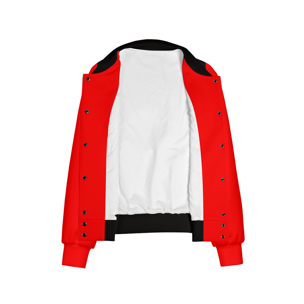 Women's Double Layered Bomber Sports Jacket-Techno Scuba Knit