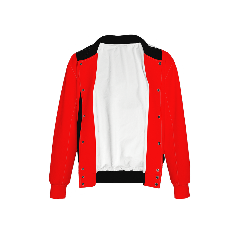 Red Men's Warm-Up  Fill Bomber Jacket