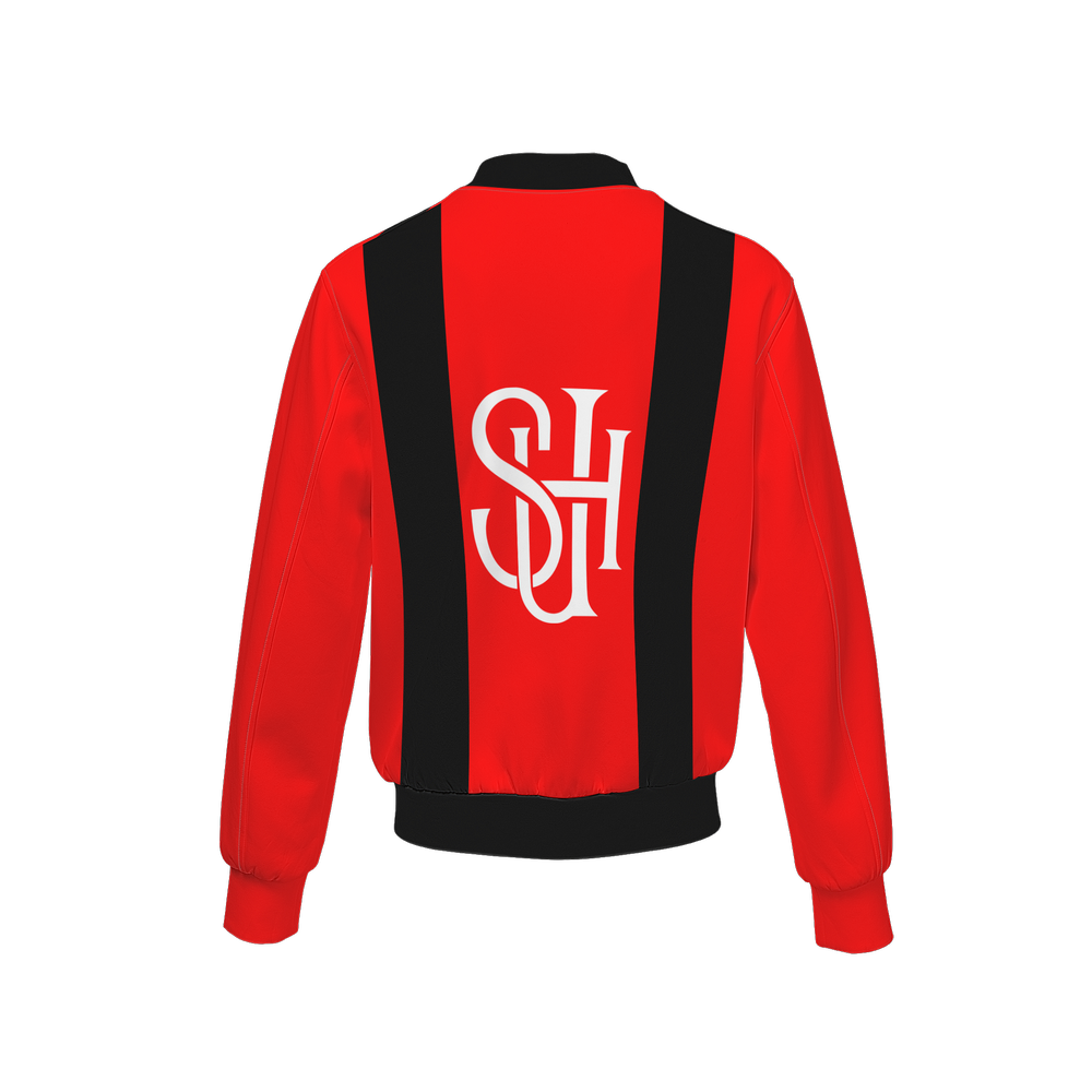 Red Men's Warm-Up  Fill Bomber Jacket