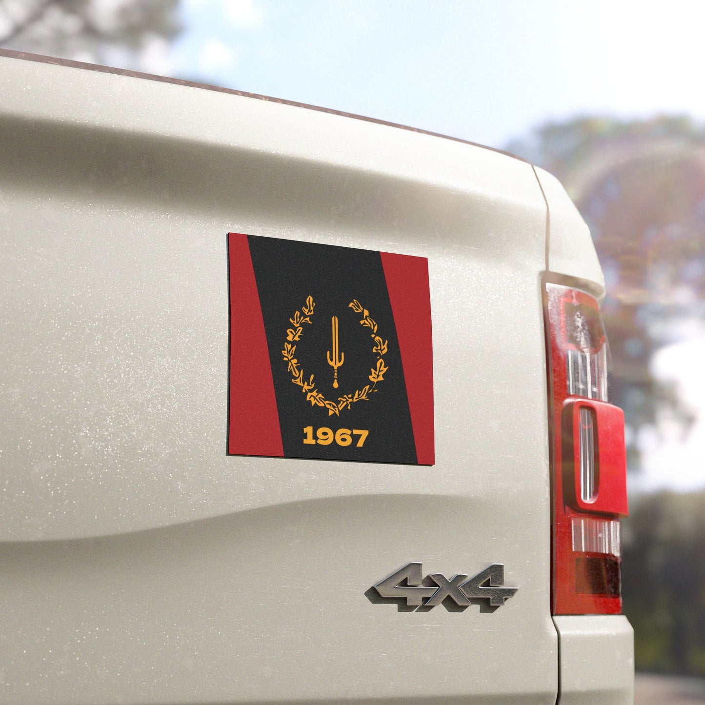 The Black American Heritage flag  Car Magnets