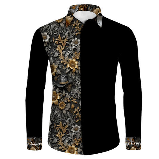 SHUS Brand Men's Fit Cowboy Style Long Sleeve Shirt