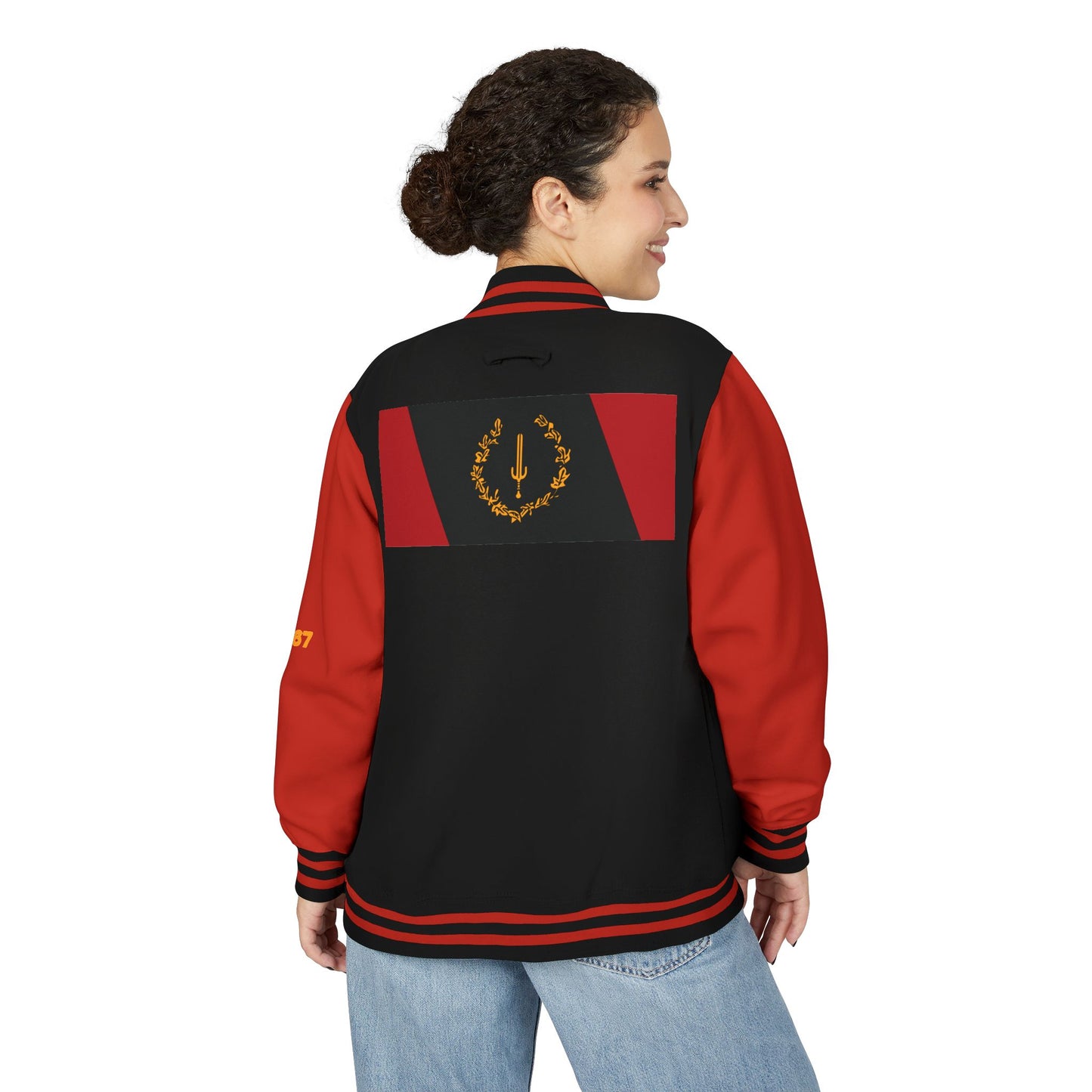 The Black American Heritage flag Unisex Letterman Jacket