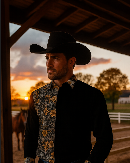 SHUS Brand Men's Fit Cowboy Style Long Sleeve Shirt