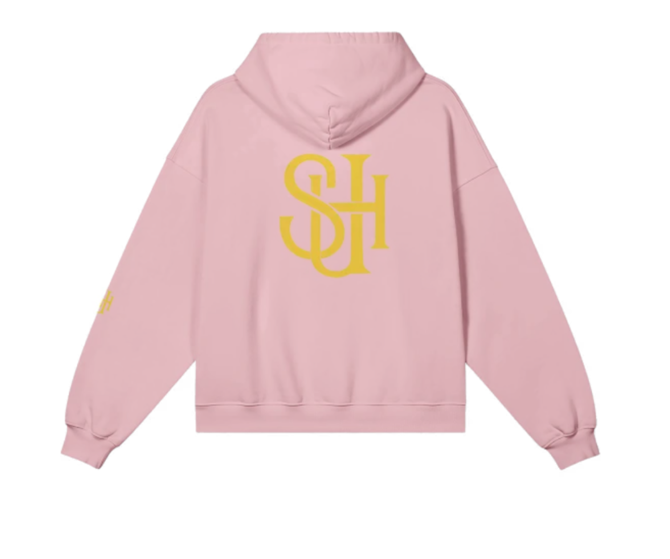 No Front Logo Embroidery Back and Left Sleeve Zip Hoodie