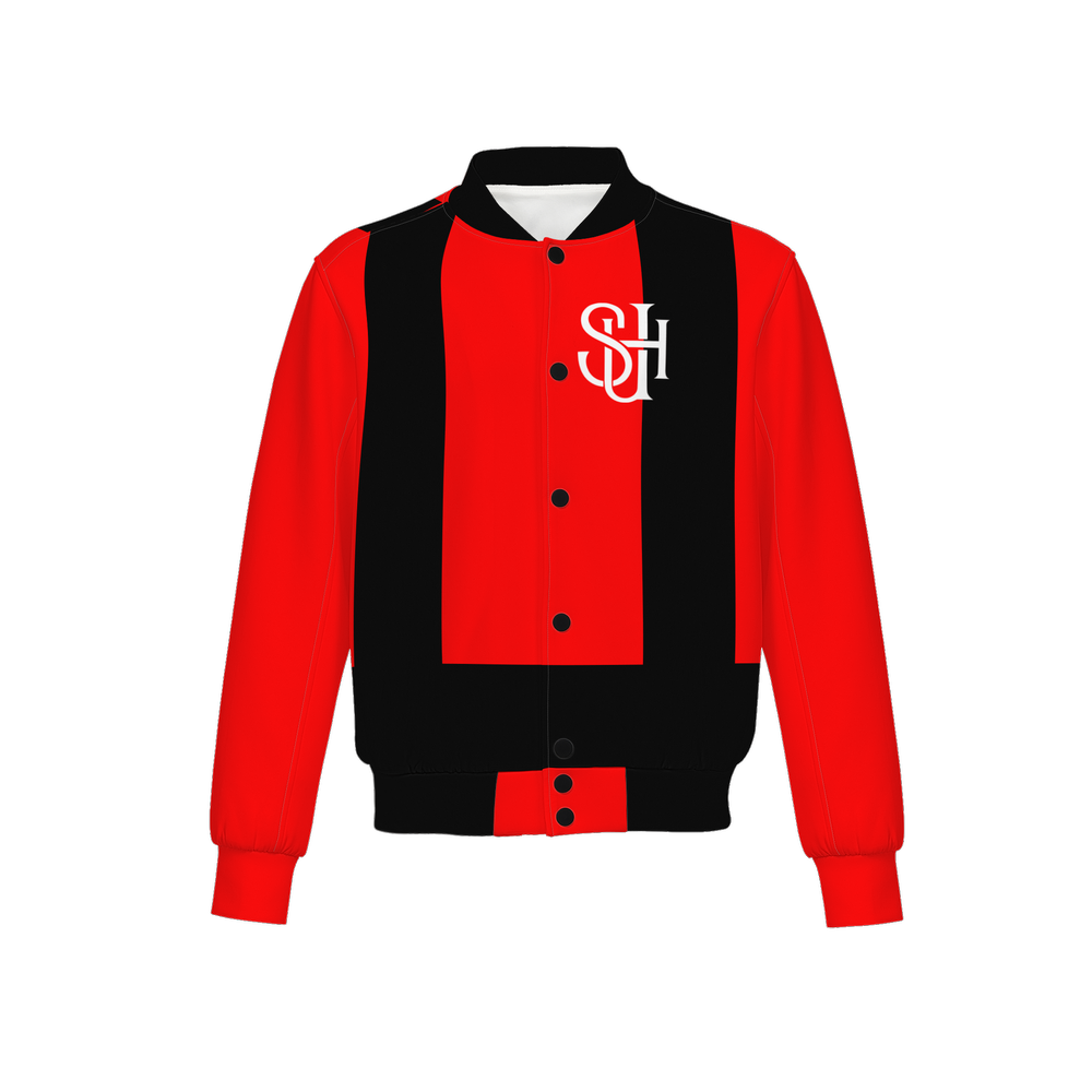 Red Men's Warm-Up  Fill Bomber Jacket