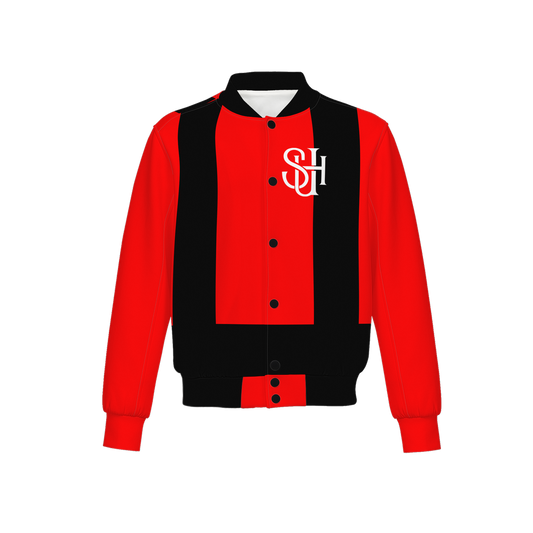 Red Men's Warm-Up  Fill Bomber Jacket