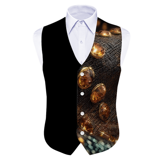 SHUS Brand luxury  Men Suit Vest Jacket The Jewels