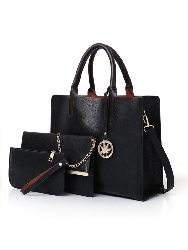 Mother-in-law bag PU women's bag large bag multi-piece set shoulder bag