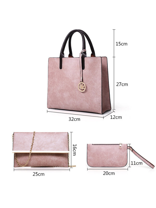 Mother-in-law bag PU women's bag large bag multi-piece set shoulder bag