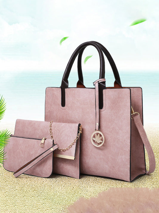 Mother-in-law bag PU women's bag large bag multi-piece set shoulder bag