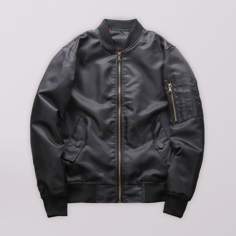 No Logo Baseball Collar Air Force Pilot Unisex Jacket