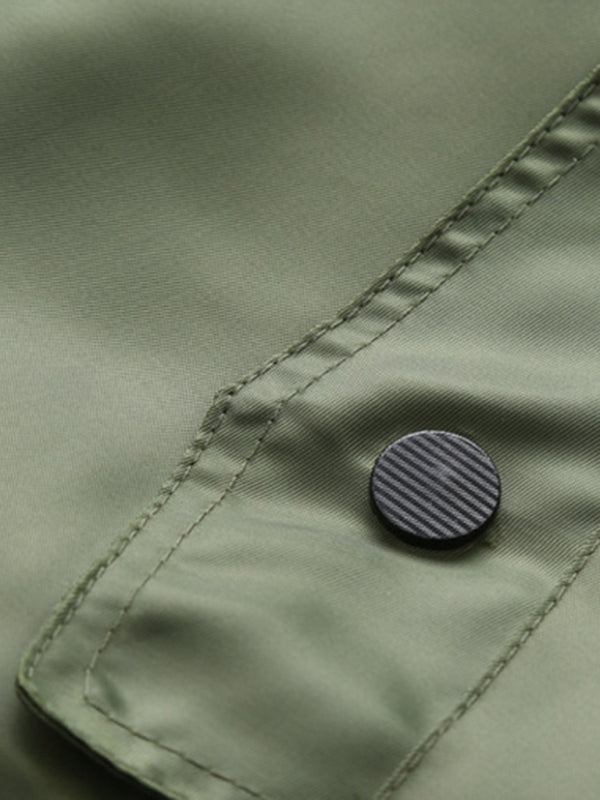 No Logo Baseball Collar Air Force Pilot Unisex Jacket