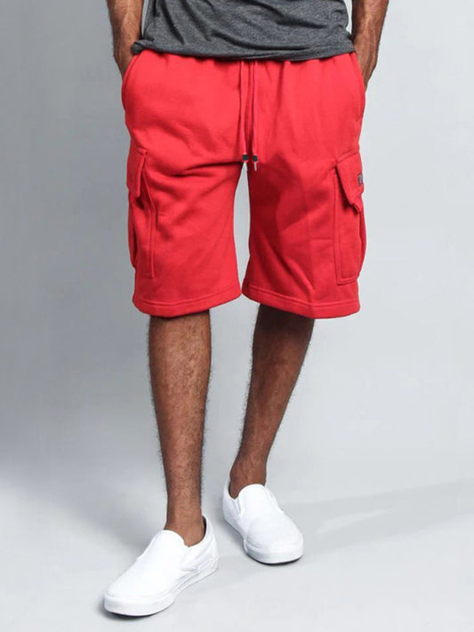 Style five-Pocket pants casual multi-pocket loose straight-leg cargo shorts