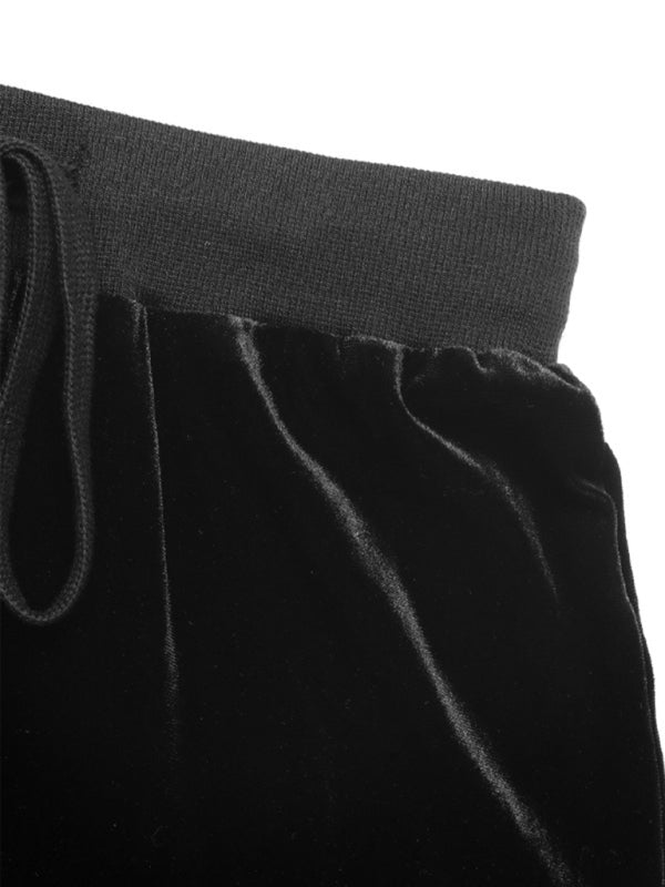 Girl velvet flared trousers