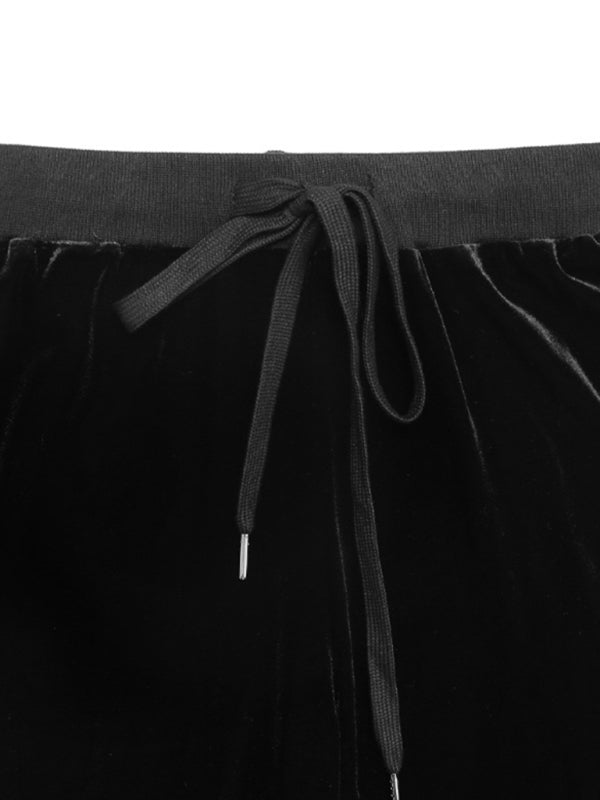 Girl velvet flared trousers