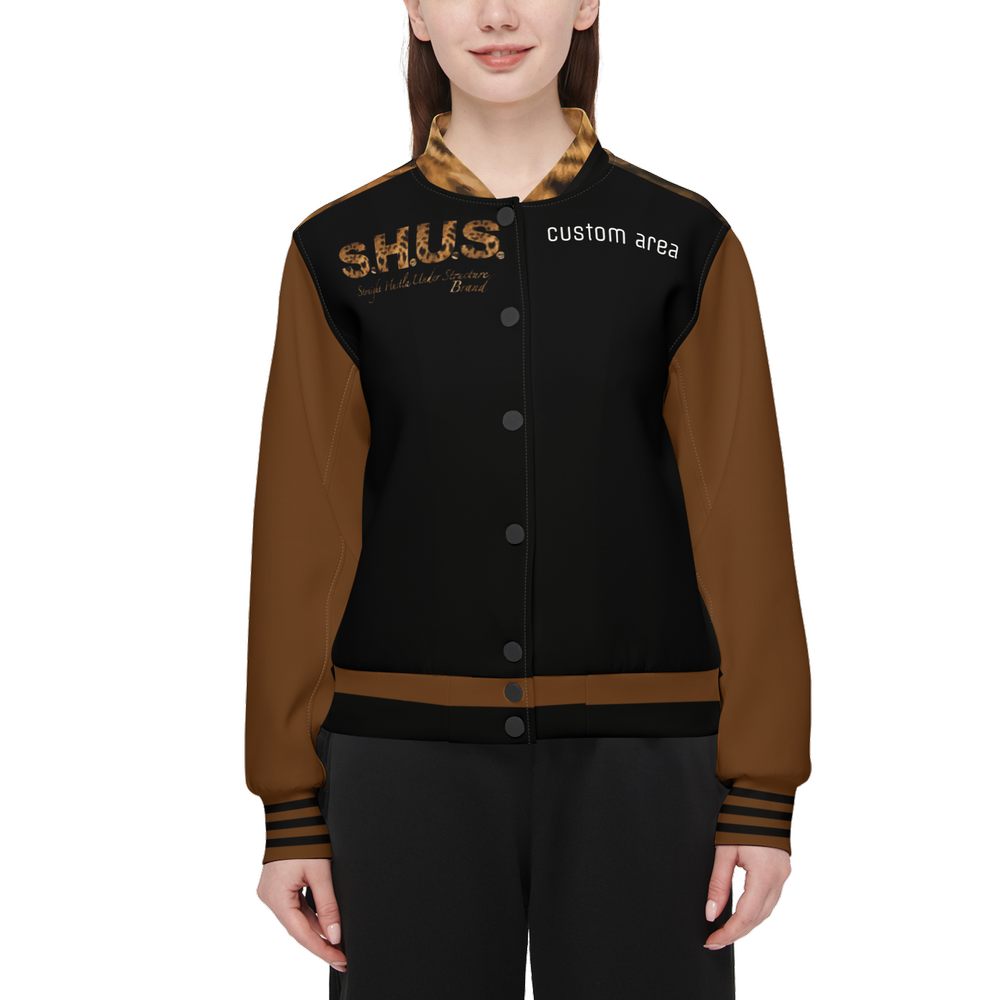 SHUS Brand luxury Women's Heavy Bomber Sports Jacket