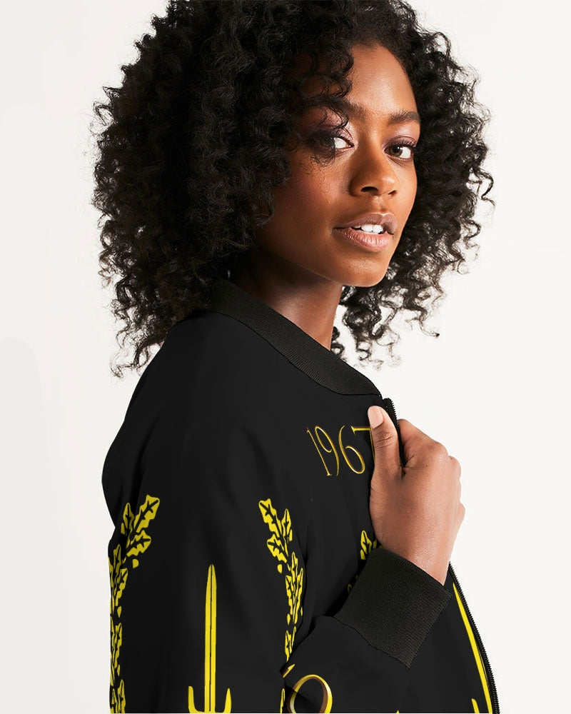 The Black American Heritage flag Luxury Women's Bomber Jacket