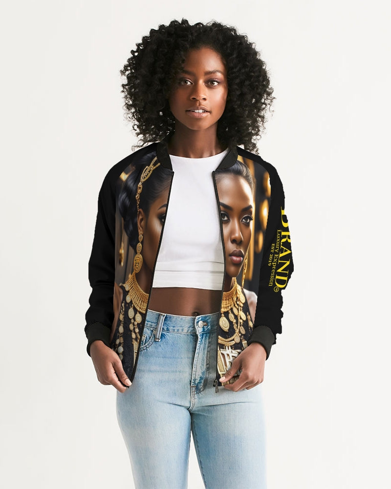 The Bitcoin Gal Women's All-Over Print Bomber Jacket