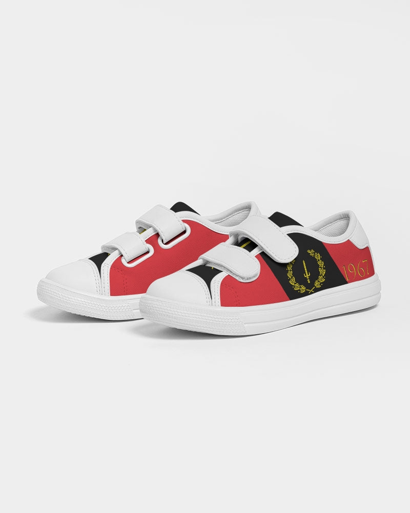 The Black American Heritage flag Luxury Kids Velcro Sneaker