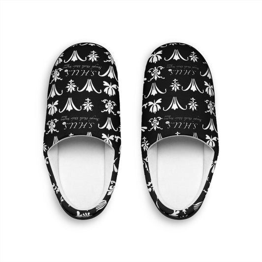 SHUS Brand Black Indoor Luxury Slippers