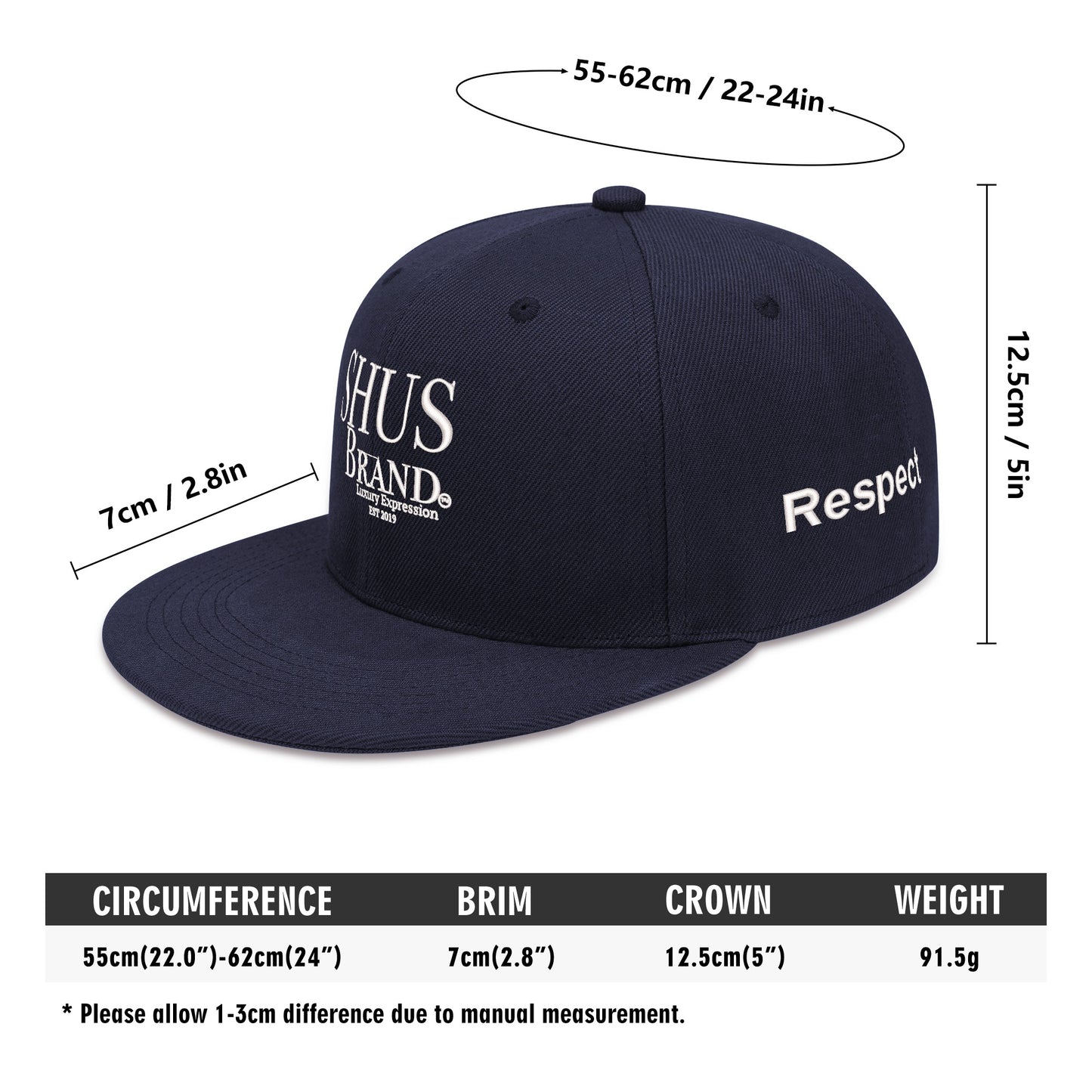 SHUS Brand Luxury Expression All Over Embroidered Hip-hop Hats