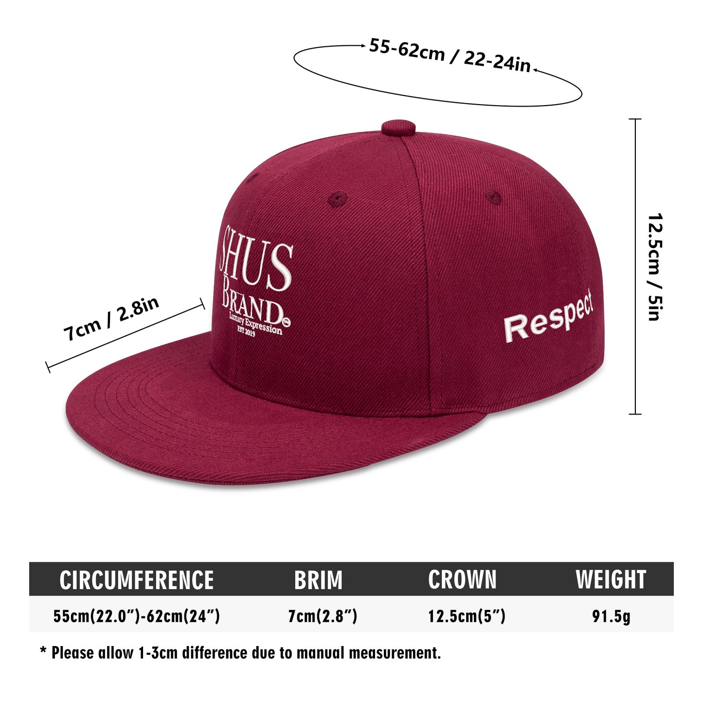 SHUS Brand Luxury Expression All Over Embroidered Hip-hop Hats