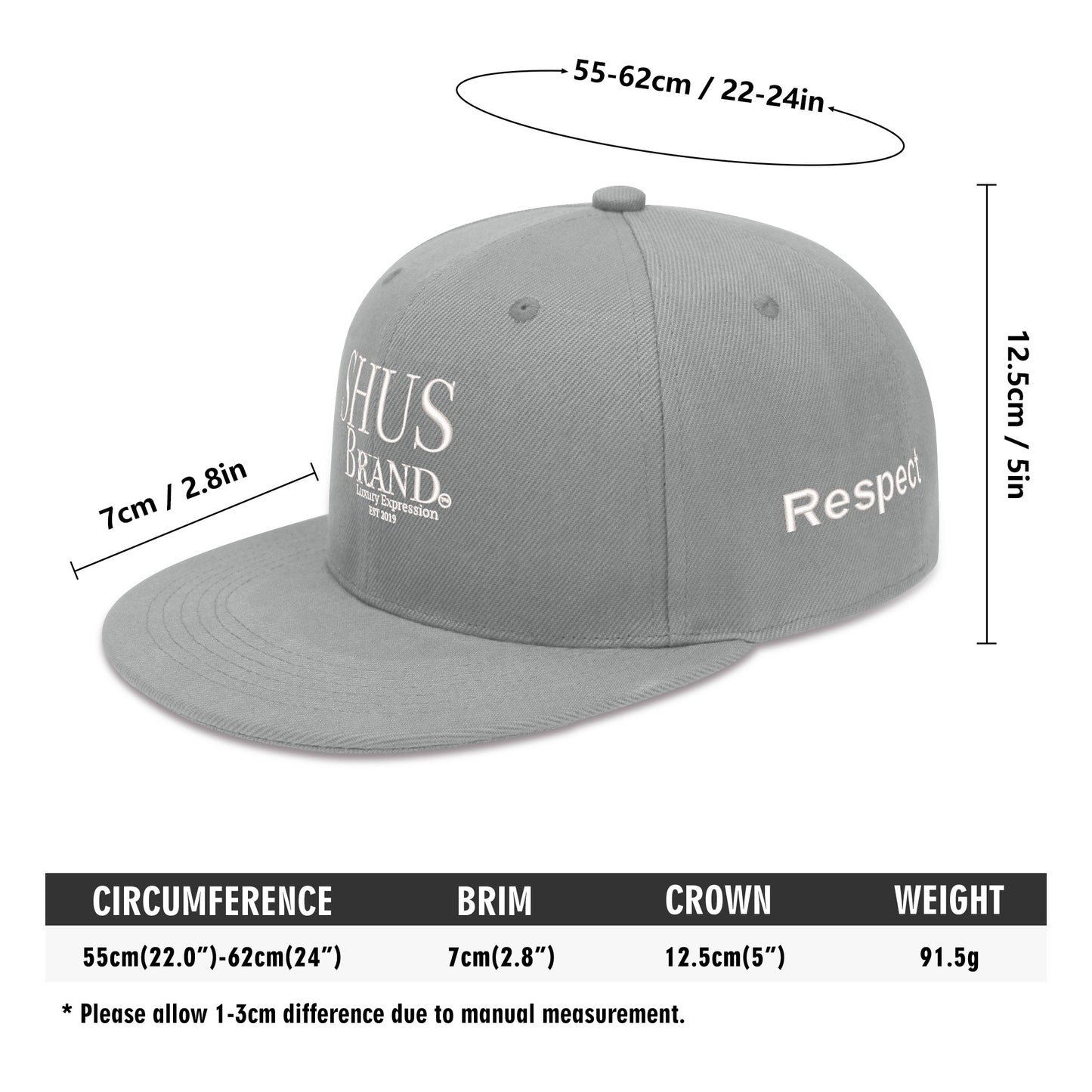 SHUS Brand Luxury Expression All Over Embroidered Hip-hop Hats