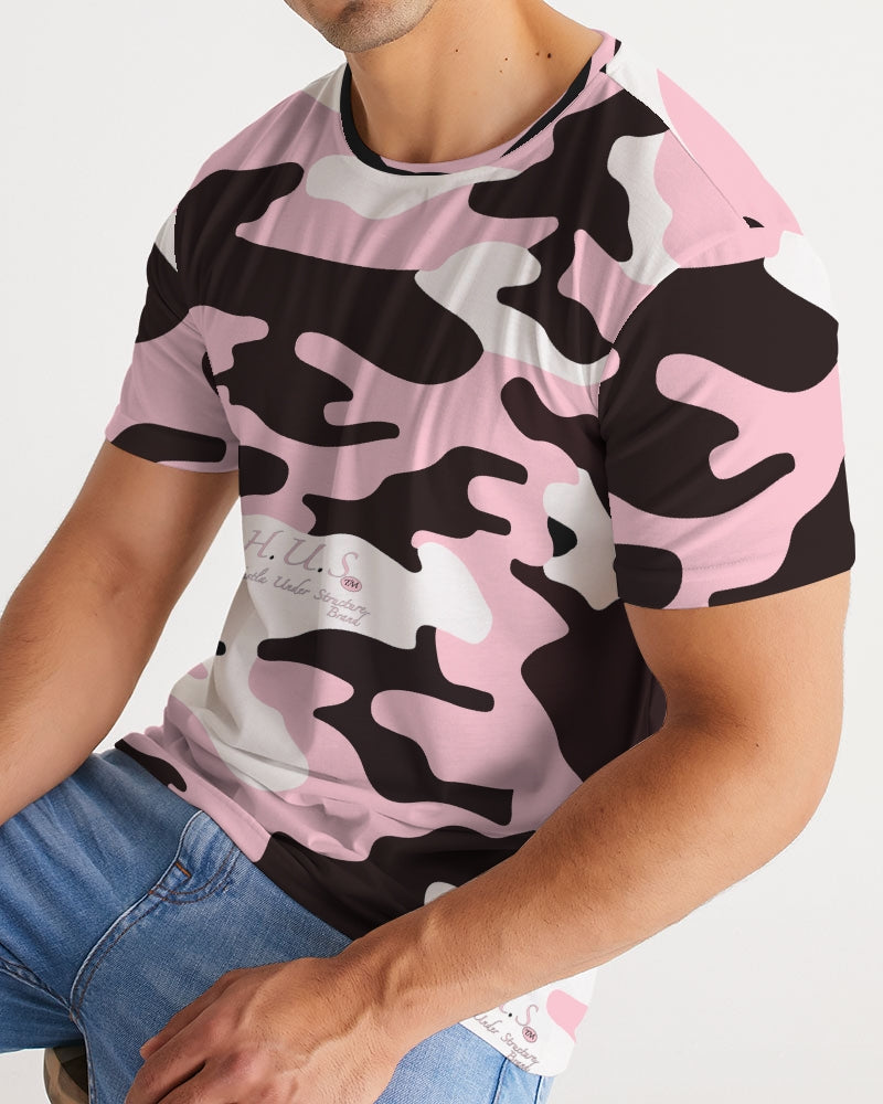 SHUS Brand Pink & Ready Camo Men's luxury Tee