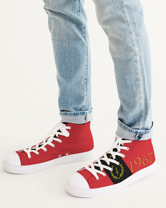 The Black American Heritage flag Luxury Men's Hightop Canvas Shoe