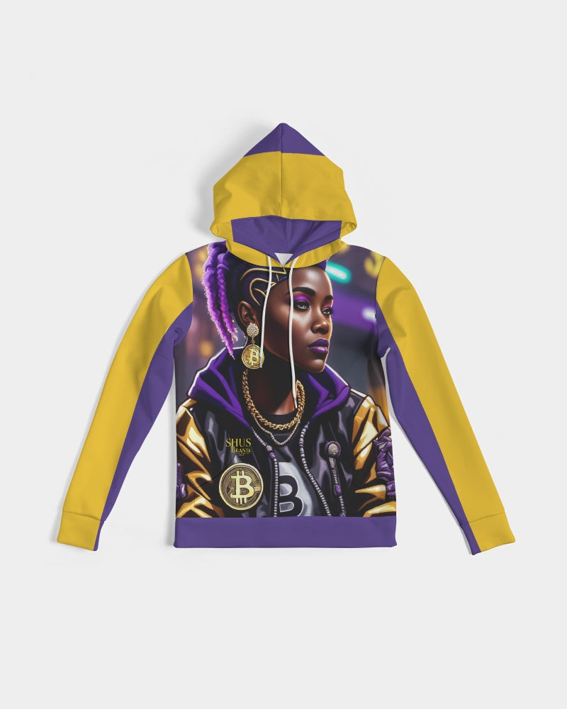 Bitcoin and The Lady in Purple  Women's All-Over Print Hoodie