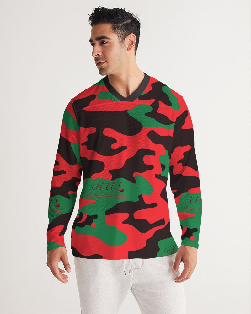 SHUS Brand RBG Camo Luxury Men's Long Sleeve Sports Jersey