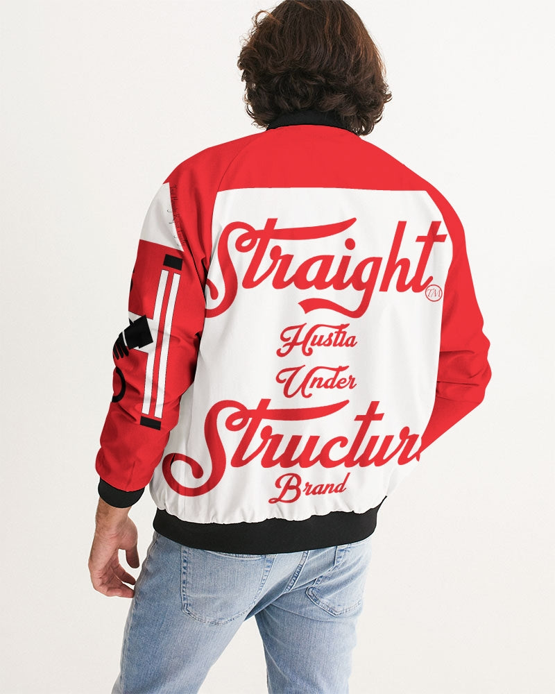 SHUS Brand Red logo luxury Men's Bomber Jacket