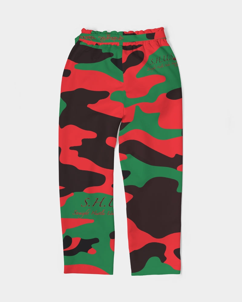 SHUS Brand RBG Camo Luxury Women's Belted Tapered Pants