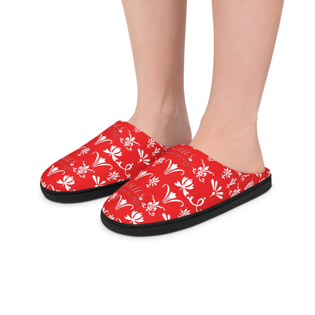 SHUS Brand Red Indoor Luxury Slippers