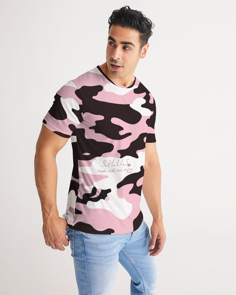 SHUS Brand Pink & Ready Camo Men's luxury Tee