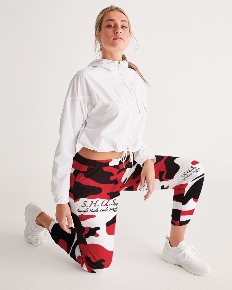 Red Camo Luxury Women's Track Pants