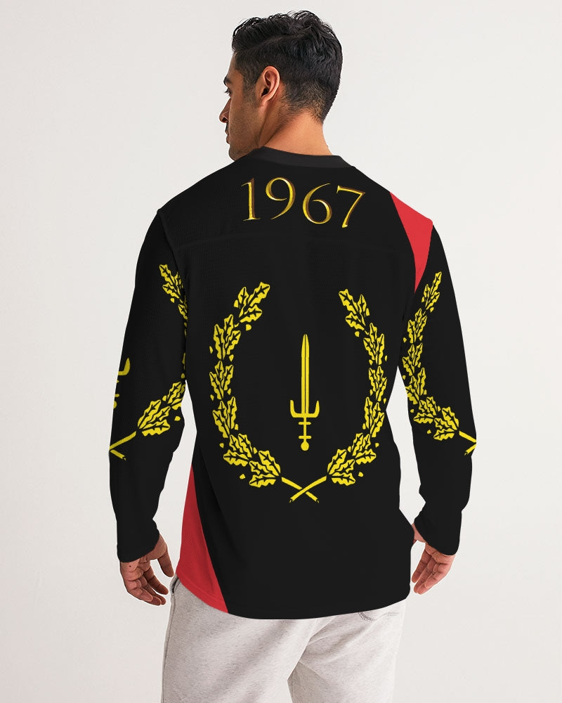 The Black American Heritage flag Luxury Men's Long Sleeve Sports Jersey