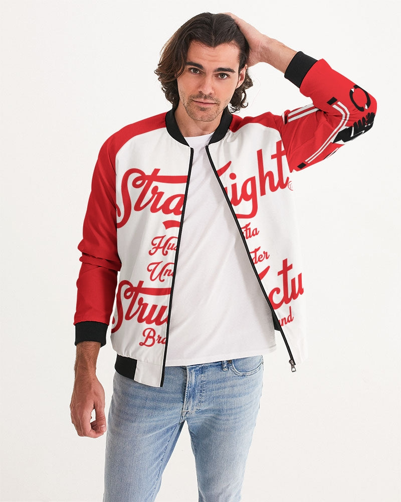 SHUS Brand Red logo luxury Men's Bomber Jacket