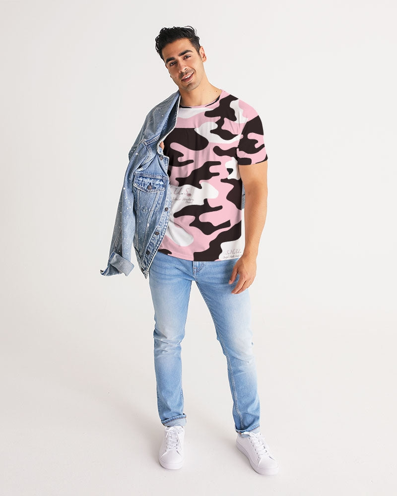 SHUS Brand Pink & Ready Camo Men's luxury Tee
