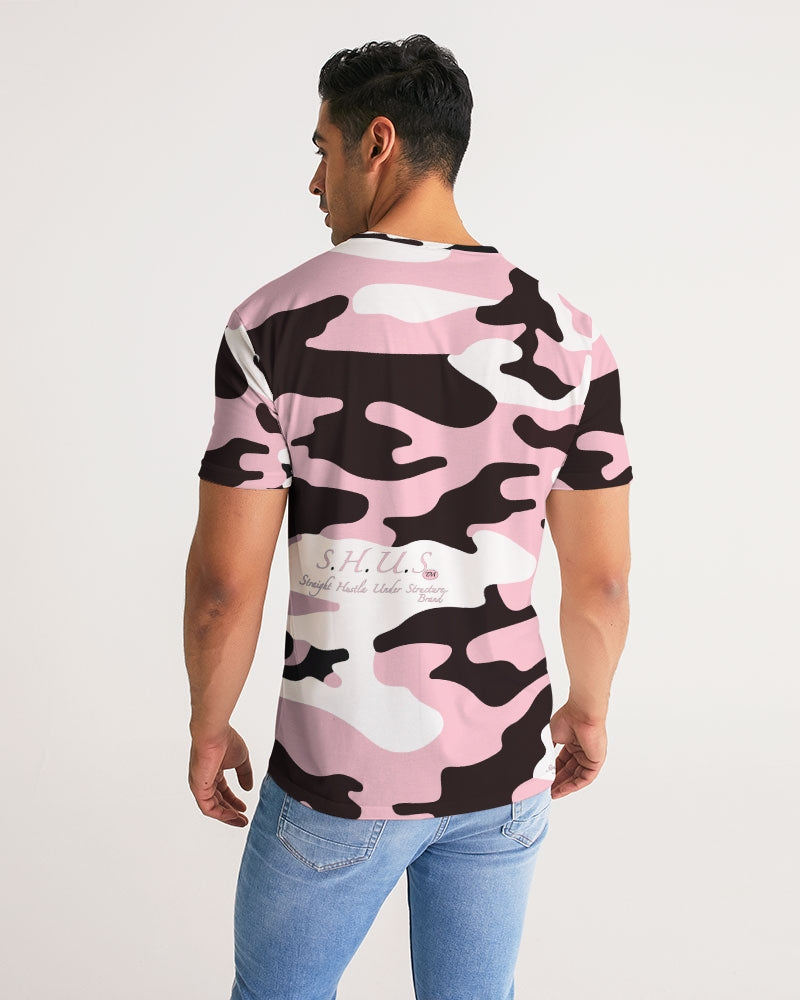 SHUS Brand Pink & Ready Camo Men's luxury Tee