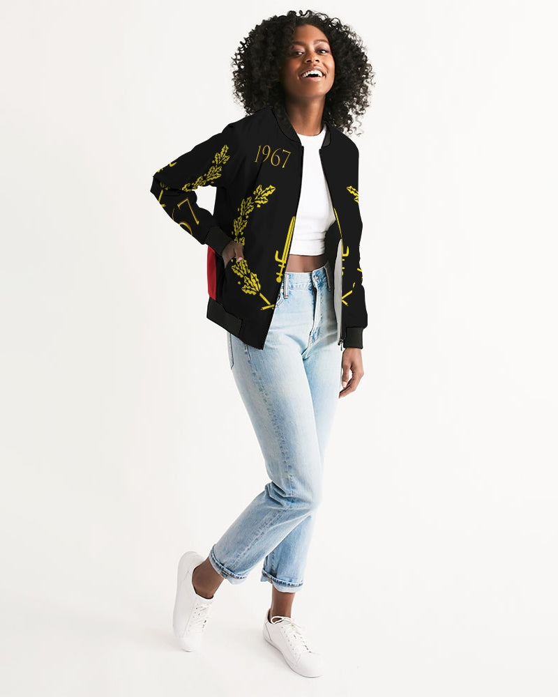 The Black American Heritage flag Luxury Women's Bomber Jacket