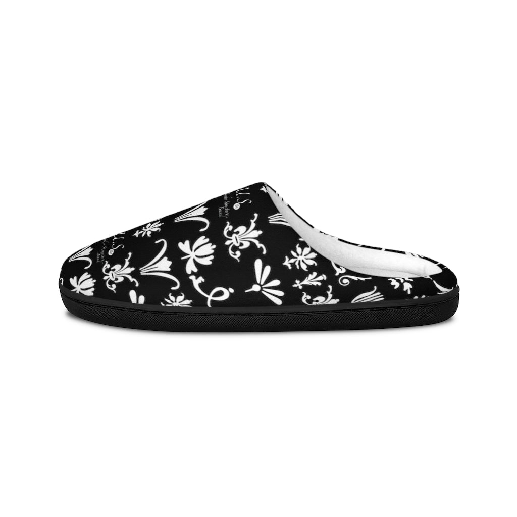 SHUS Brand Black Indoor Luxury Slippers