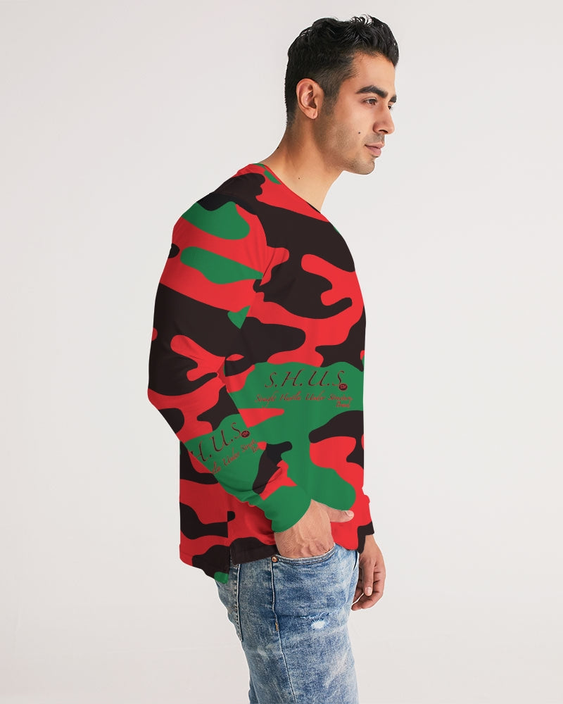 SHUS Brand RBG Camo Luxury Men's Long Sleeve Tee
