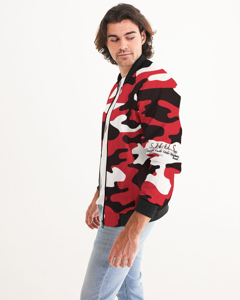 Red Camo Luxury  Men's Bomber Jacket