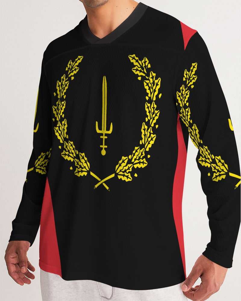 The Black American Heritage flag Luxury Men's Long Sleeve Sports Jersey