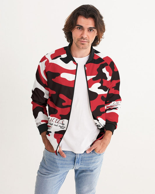 Red Camo Luxury  Men's Bomber Jacket