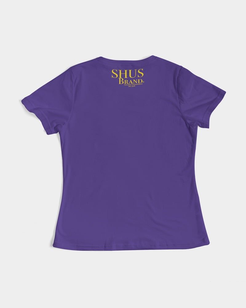 Bitcoin and The Lady in Purple  Women's All-Over Print Tee